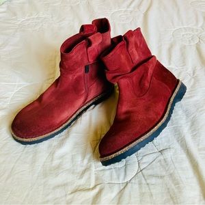 Birkenstock Melrose Burgundy Suede Boot 40L